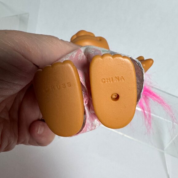 Vintage Troll Dolls Lot of 3 Russ Ace TNT 1991 Pink Purple Hair Outfits China - Picture 8 of 10